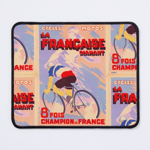 Item preview, Vintage French Bicycle Poster | La Française Diamant Art Deco Style | Dynamic Cyclist in Motion Advertisement designed and sold by artofuniverse.
