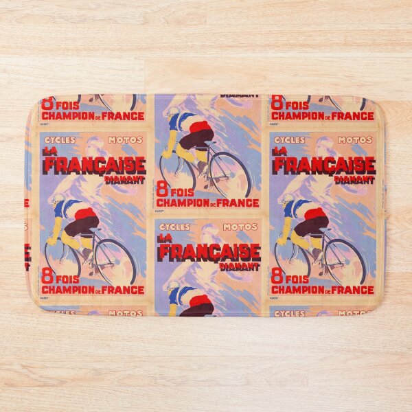 Item preview, Vintage French Bicycle Poster | La Française Diamant Art Deco Style | Dynamic Cyclist in Motion Advertisement designed and sold by artofuniverse.