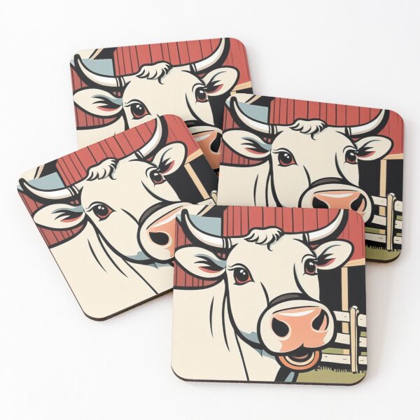 Item preview, Advertising - Stylized Dairy Cow, 1960s Vintage Aesthetic designed and sold by World-Pets.