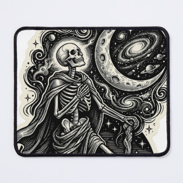 Item preview, Cosmic Skeleton Hermit Tarot Celestial Galaxy Art designed and sold by LUKOWEAR.