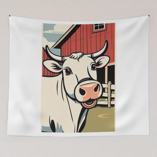 Item preview, Advertising - Stylized Dairy Cow, 1960s Vintage Aesthetic designed and sold by World-Pets.