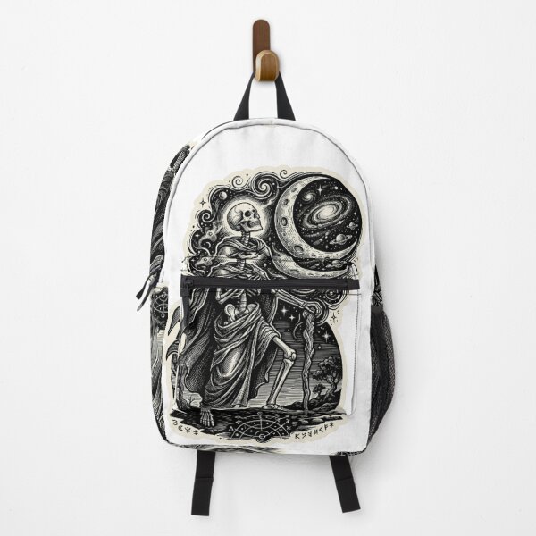 Item preview, Cosmic Skeleton Hermit Tarot Celestial Galaxy Art designed and sold by LUKOWEAR.