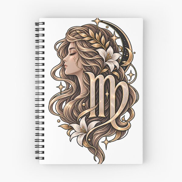 Item preview, Celestial Virgo – Zodiac Woman with Flowers and Moon designed and sold by teamzeta.