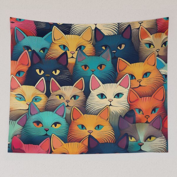 Item preview, A colorful variety of cartoon cats designed and sold by Photopat.