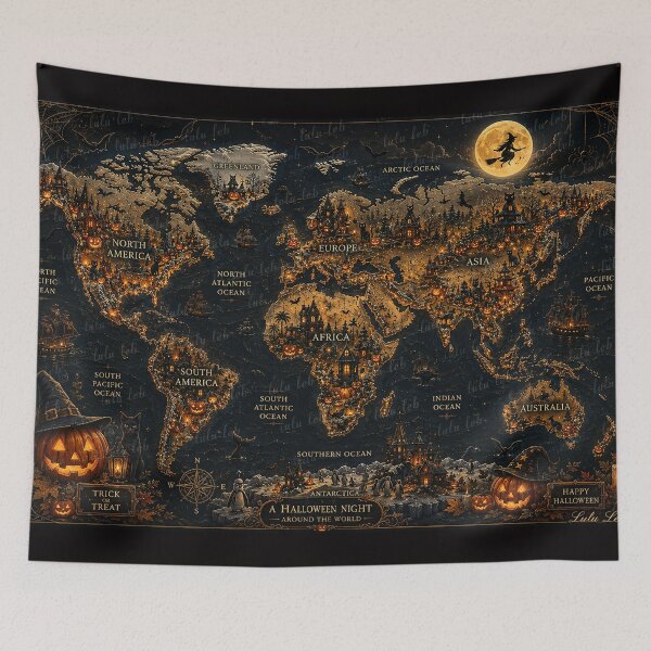 Item preview, Halloween Around the World – Trick or Treat designed and sold by LuluLeb.