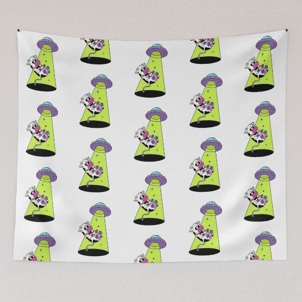 Item preview, Cute UFO Abducting Cow Funny Space T-Shirt designed and sold by FestivityFinds.