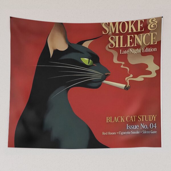 Item preview, Sm*ke And Silence Black Cat designed and sold by GleasonArnoldo.