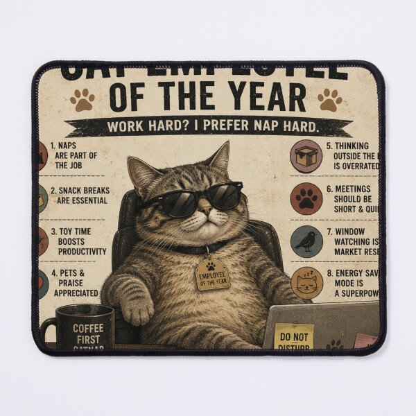Item preview, Cat Employee of the Year Funny Office Cat Meme designed and sold by CartRex.
