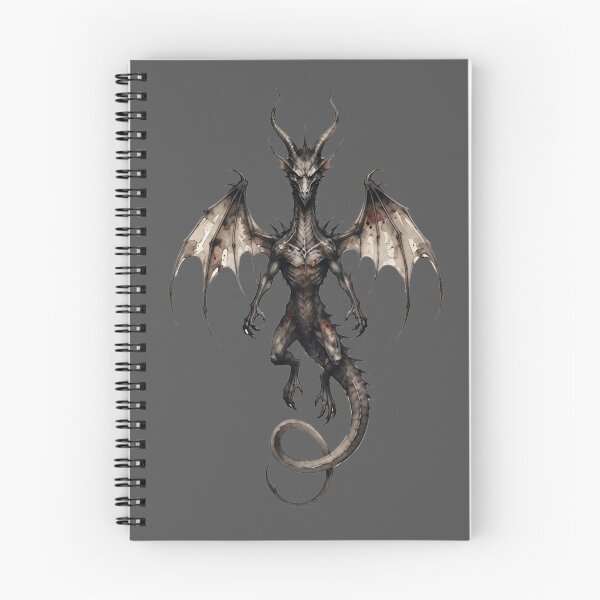 Item preview, Gothic Fantasy Dragon - Dark Watercolor Illustration designed and sold by GrabaHuk.