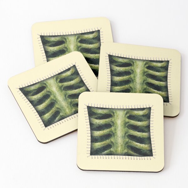 Item preview, Stitched Opening Reveals Alien Skeleton designed and sold by MoxisWatercolor.