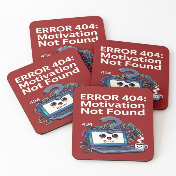 Item preview, Error 404 Motivation Not Found | Funny Computer Programmer T-Shirt | Tech Humor, Coding & Procrastination Gift designed and sold by Sushikidsntod.