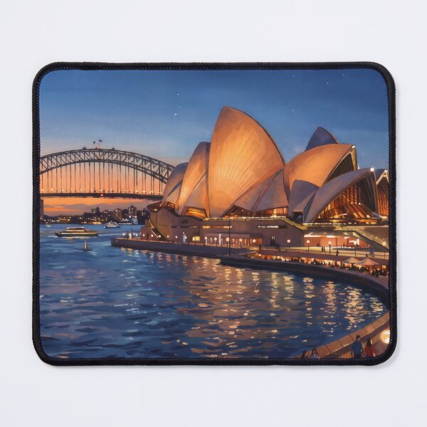 Item preview, Sydney Opera House at Blue Hour designed and sold by RedPeaStudio.