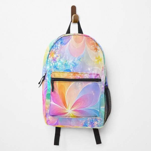 Item preview, Dreamy Rainbow Fractal Flowers – Colorful Abstract Floral Pattern designed and sold by Sticleg.