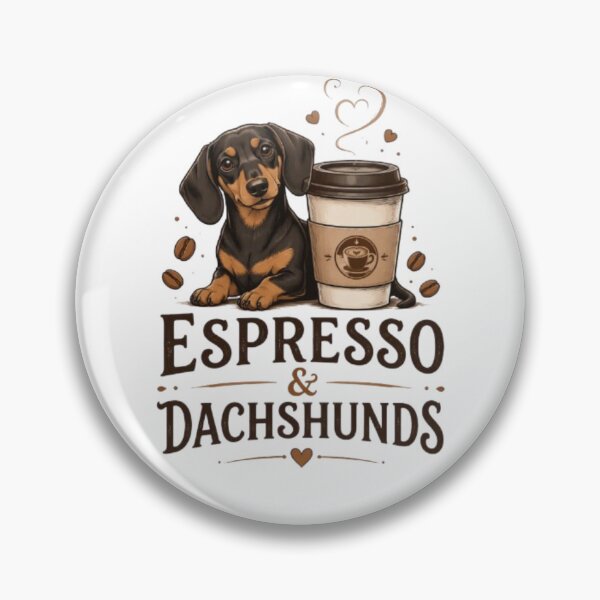 Item preview, Cute Espresso & Dachshund Illustration – Coffee Lover Dog Design designed and sold by EdgeSphere.