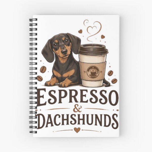 Item preview, Cute Espresso & Dachshund Illustration – Coffee Lover Dog Design designed and sold by EdgeSphere.