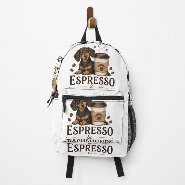 Item preview, Cute Espresso & Dachshund Illustration – Coffee Lover Dog Design designed and sold by EdgeSphere.