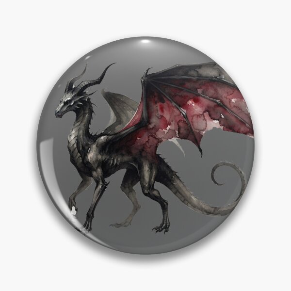 Item preview, Gothic Dragon Minimalist Dark Academia Watercolor designed and sold by GrabaHuk.