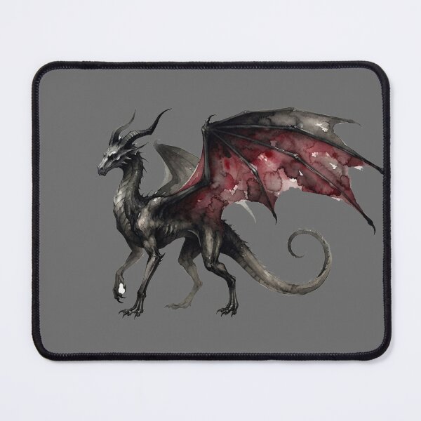 Item preview, Gothic Dragon Minimalist Dark Academia Watercolor designed and sold by GrabaHuk.