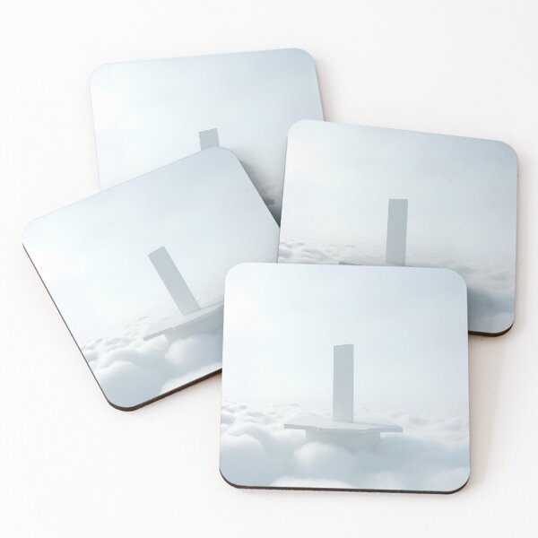 Item preview, Minimalist White Monolith in Clouds 3D Surreal Architectural Art designed and sold by mijaczeek.