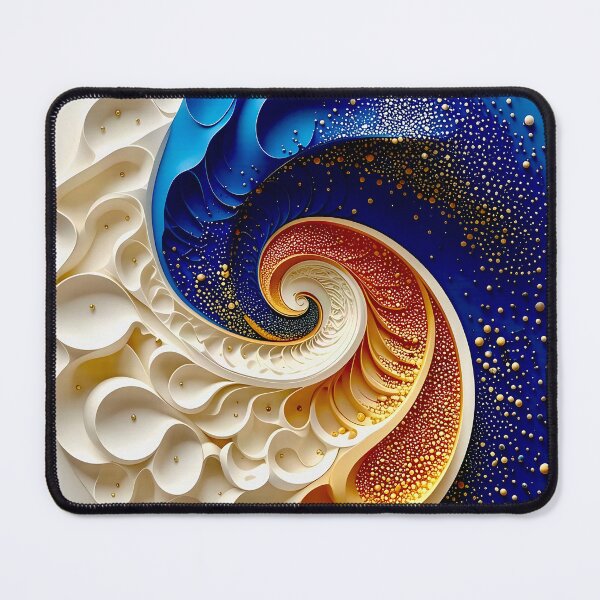 Item preview, Colorful Spiral Design in Blue and Gold designed and sold by Vicky Brago-Mitchell®.