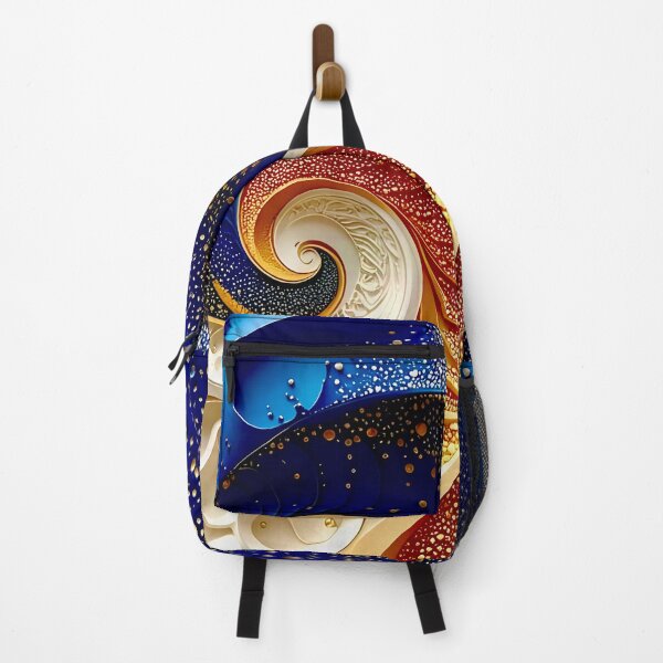 Item preview, Colorful Spiral Design in Blue and Gold designed and sold by Vicky Brago-Mitchell®.
