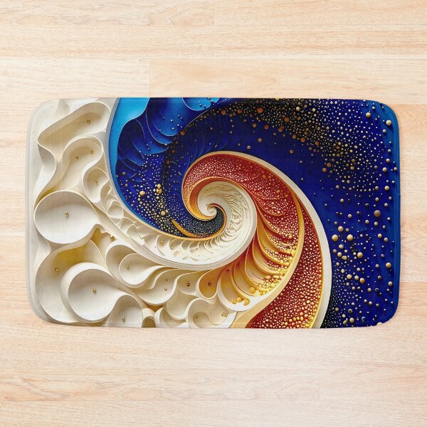 Item preview, Colorful Spiral Design in Blue and Gold designed and sold by Vicky Brago-Mitchell®.