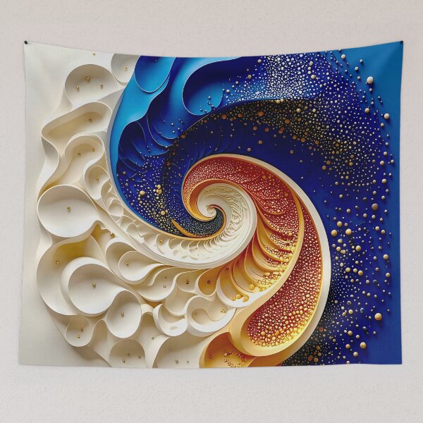 Item preview, Colorful Spiral Design in Blue and Gold designed and sold by Vicky Brago-Mitchell®.
