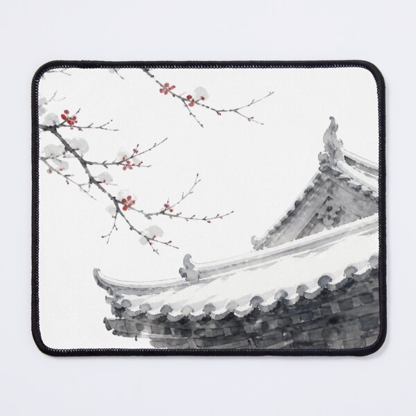Item preview, Snowy Japanese Temple | Japanese Design designed and sold by JapanMemoir.