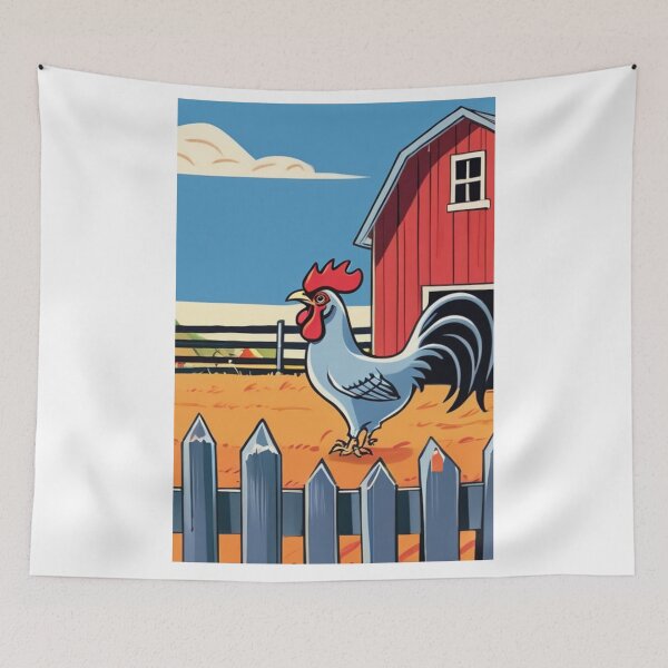 Item preview, Art - Decorative Rooster, American Folk Art Illustration designed and sold by World-Pets.