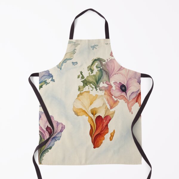 Item preview, Floral World Map – Botanical Journey designed and sold by LuluLeb.