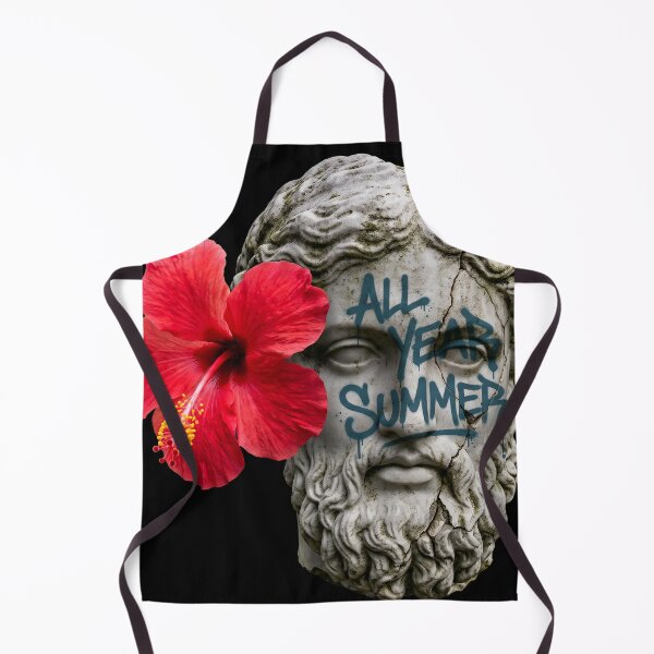 Item preview, "All Year Summer" - Vandalized Classical Statue with Red Hibiscus designed and sold by All Year Summer Co..