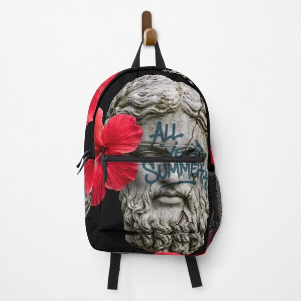 Item preview, "All Year Summer" - Vandalized Classical Statue with Red Hibiscus designed and sold by All Year Summer Co..