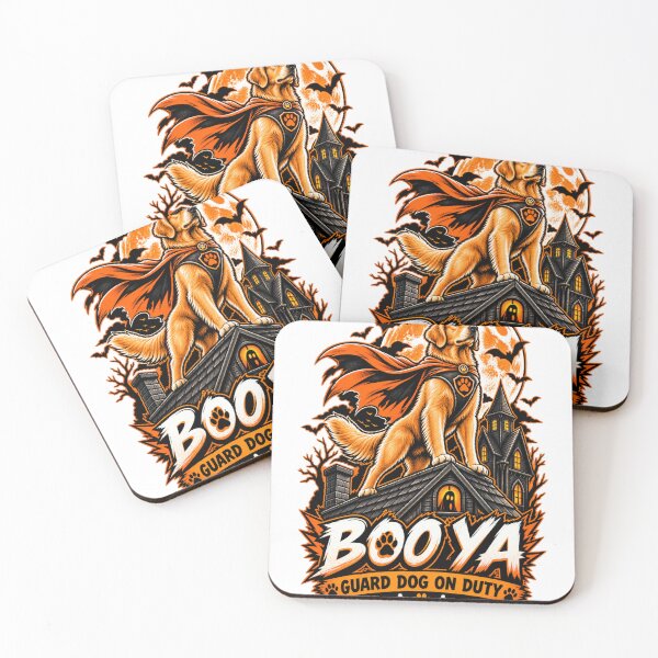 Item preview, Booya Guard Dog On Duty Golden Retriever Halloween Funny Golden Halloween Shirt designed and sold by KnrNazimTHRE4DS.