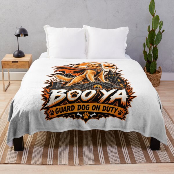 Item preview, Booya Guard Dog On Duty Golden Retriever Halloween Funny Golden Halloween Shirt designed and sold by KnrNazimTHRE4DS.