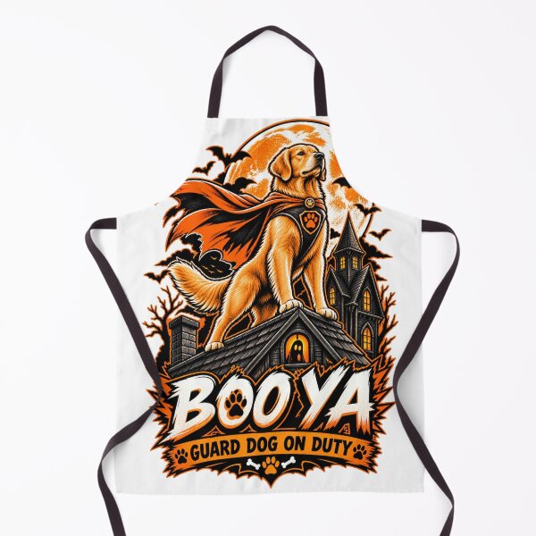 Item preview, Booya Guard Dog On Duty Golden Retriever Halloween Funny Golden Halloween Shirt designed and sold by KnrNazimTHRE4DS.