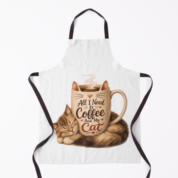 Item preview, Cute Kitten Coffee Mug All I Need Is My Cat designed and sold by BobbyTee Merch.