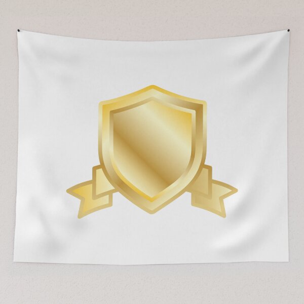 Item preview, Golden Shield Crest Blank Emblem Luxury Heraldic Badge designed and sold by VectorForge Studio.