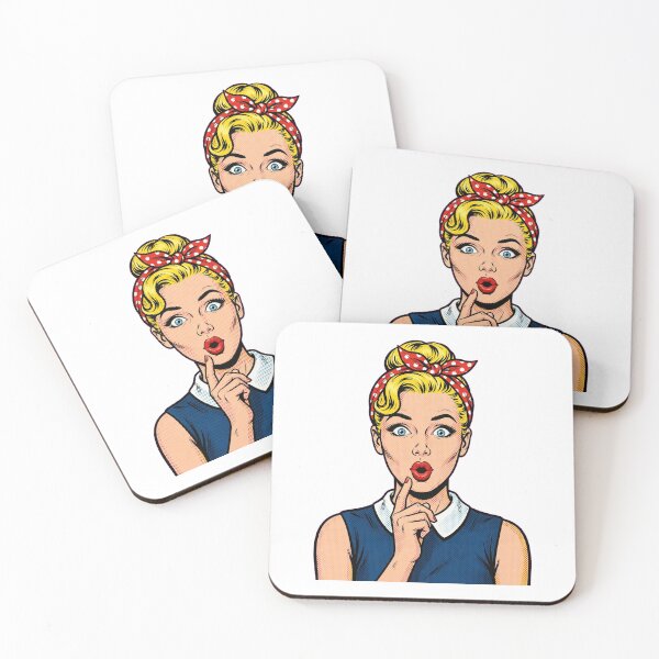 Item preview, Pop Art Surprised Girl Retro Vintage designed and sold by cozymood2026.