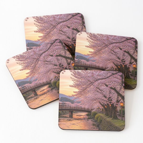 Item preview, SAKURA | A row of cherry trees bathed | Japanese Design designed and sold by JapanMemoir.