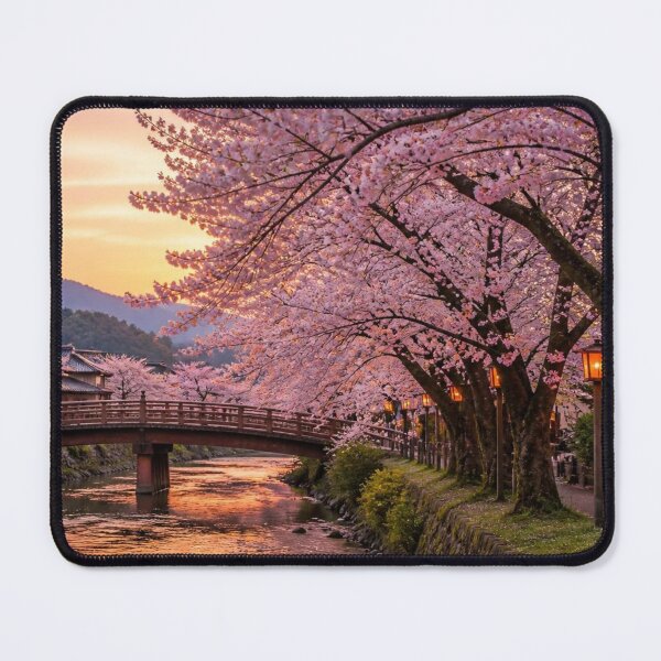 Item preview, SAKURA | A row of cherry trees bathed | Japanese Design designed and sold by JapanMemoir.