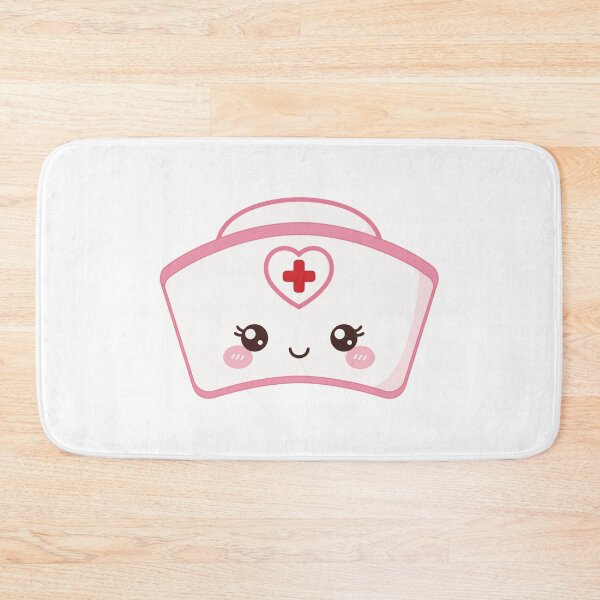 Item preview, Kawaii Nurse Cap - Cute Smiling Character Face Design designed and sold by medicalkinoko.