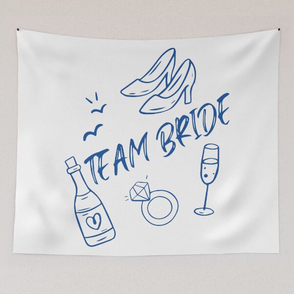 Item preview, Team Bride Doodle Art Bachelorette Party High Heels & Champagne designed and sold by BrownHorse90s.