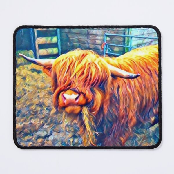 Item preview, Highland cow vibrant portrait designed and sold by Astute-Artio-Photography.