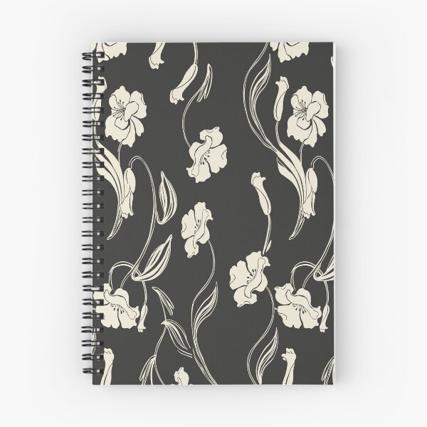 Item preview, Black Minimalist Floral Vine Pattern designed and sold by Aniko Tulipan.