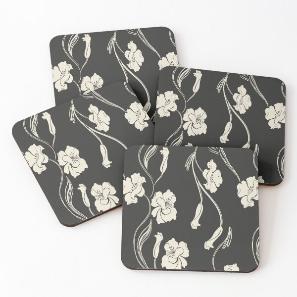 Item preview, Black Minimalist Floral Vine Pattern designed and sold by Aniko Tulipan.