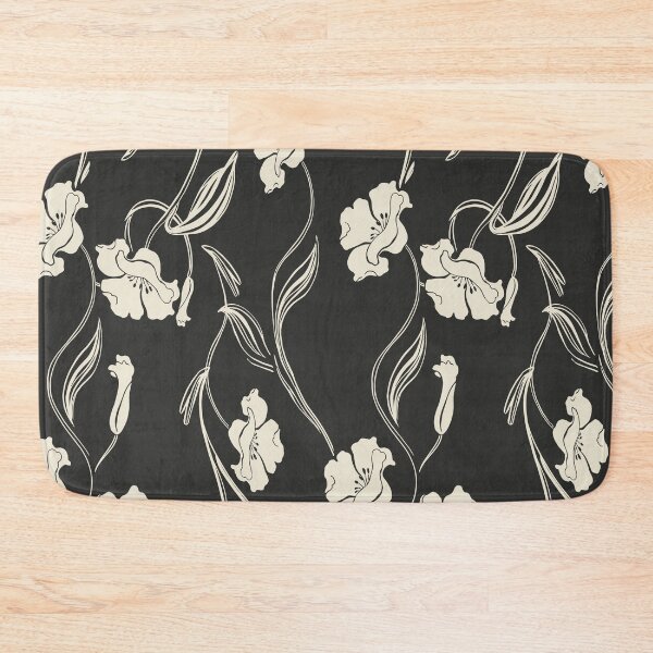 Item preview, Black Minimalist Floral Vine Pattern designed and sold by Aniko Tulipan.
