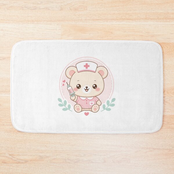 Item preview, Nurse Bear - Cute Teddy Bear Character with Syringe Illustration designed and sold by medicalkinoko.