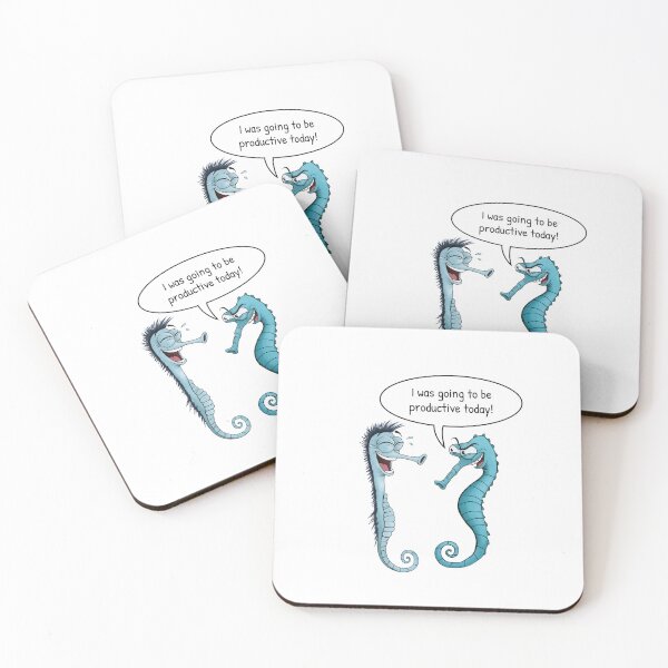 Item preview, Funny Seahorse Productivity Procrastination designed and sold by FMproject.
