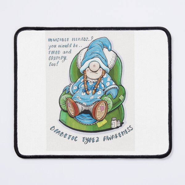 Item preview, diabetic type 2 awareness gnome female designed and sold by Worldofward48.