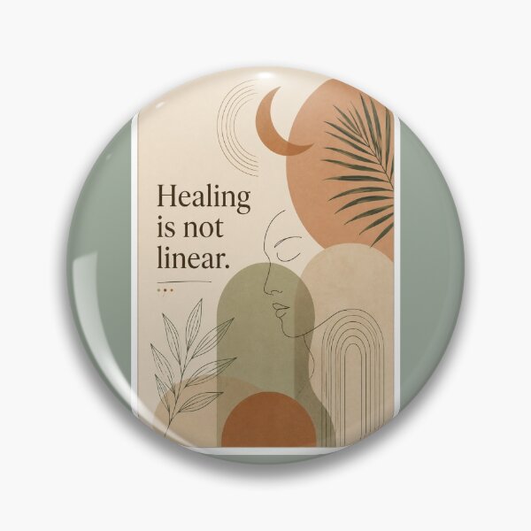 Item preview, Healing Is Not Linear Boho Mental Health Art designed and sold by Timeless Junction.